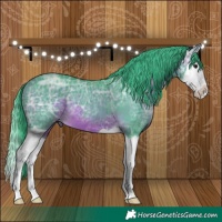 Horse Color:Watercolor Brown Ice Splash 