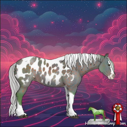 Horse Color:Watercolor Silver Brown Splash Tobiano Appaloosa Rabicano 