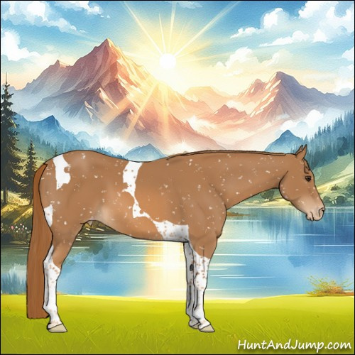 Horse Color:Chestnut Tobiano Appaloosa