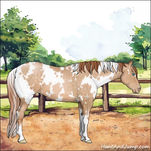 Horse Color:White Spotted Buckskin Pearl 
