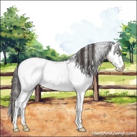 Horse Color:White Spotted Sable Champagne 