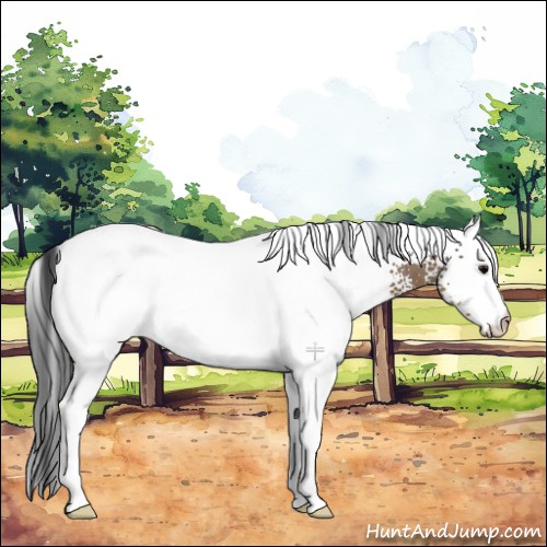 Horse Color:White Spotted Brown Dun 