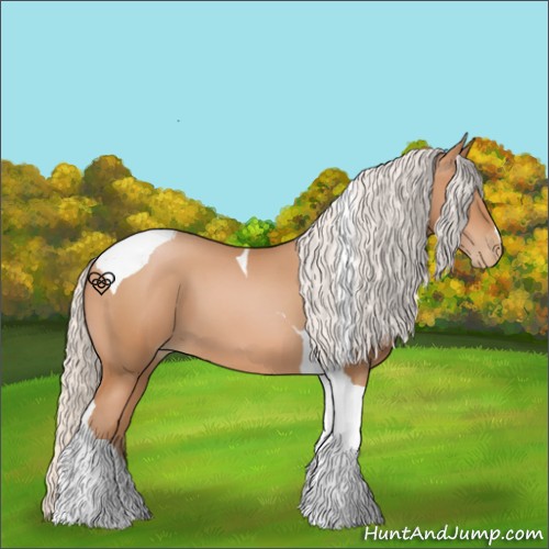 Horse Color:Silver Brown Pearl Tobiano 