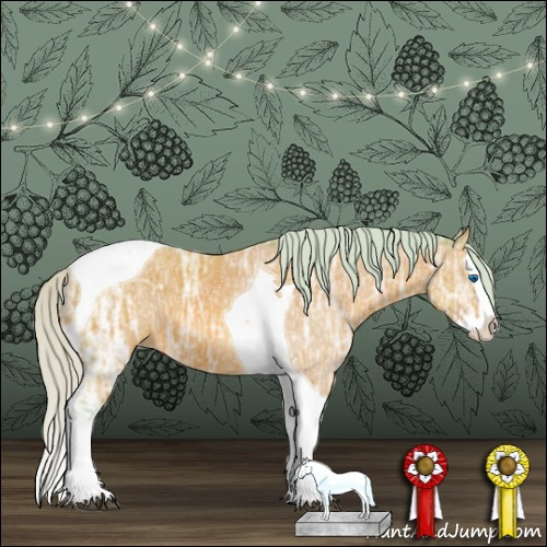 Horse Color:Watercolor Silver Bay Ice Splash Tobiano 