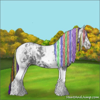 Horse Color:Painted White Spotted Black Ice Tobiano 