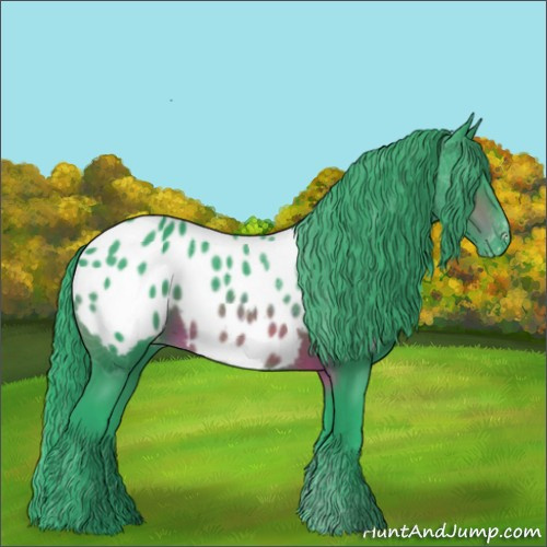 Horse Color:Watercolor Brown Near Leopard 