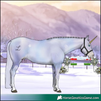 Horse Color:Watercolor Palomino Pearl Rabicano 