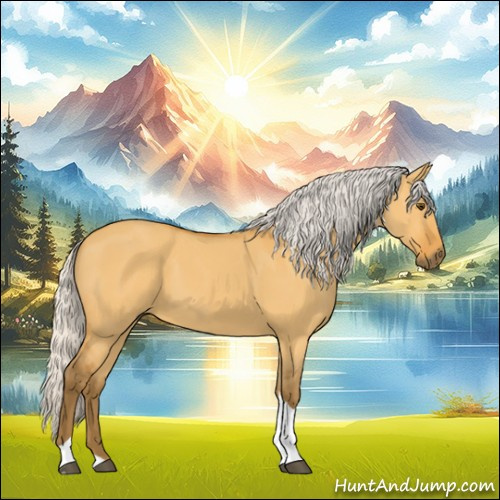 Horse Color:Silver Buckskin Dun Tobiano 