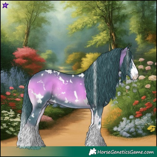 Horse Color:Watercolor White Spotted Smoky Blue Onyx Rabicano 