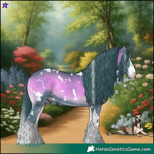 Horse Color:Watercolor White Spotted Smoky Blue Onyx Rabicano 