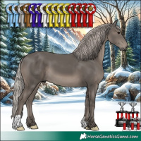Horse Color:Silver Black 