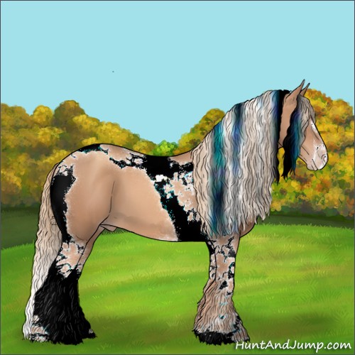 Horse Color:Gold Champagne Sabino Tobiano 