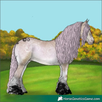 Horse Color:Void Watercolor Silver Sable Champagne Ice Onyx Sabino Tobiano