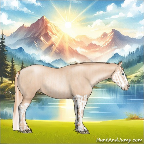 Horse Color:Gold Champagne Pearl Rabicano  and Gold Champagne Pearl Splash Rabicano 