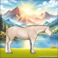 Horse Color:Gold Champagne Pearl Rabicano  and Gold Champagne Pearl Splash Rabicano 