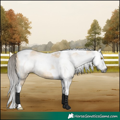 Horse Color:Gray Buckskin Dun Splash Tobiano 