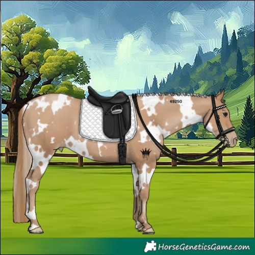 Horse Color:White Spotted Black Pearl 