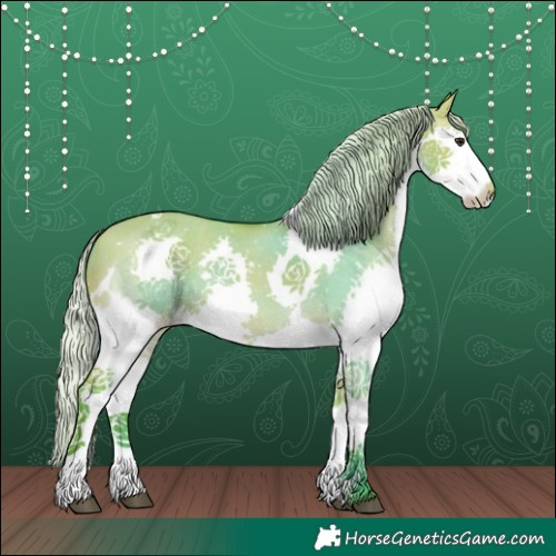 Horse Color:Watercolor White Spotted Silver Bay Dun Splash Tobiano 