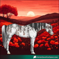 Horse Color:Brown Sabino