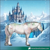 Horse Color:Nacre Watercolor White Spotted Silver Black Ice Tobiano 