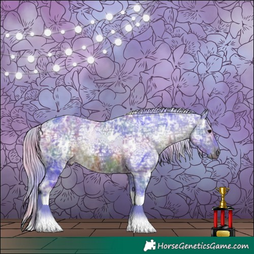 Horse Color:Nacre Watercolor White Spotted Silver Brown Ice Tobiano 