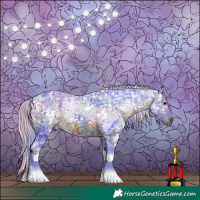 Horse Color:Nacre Watercolor White Spotted Silver Brown Ice Tobiano