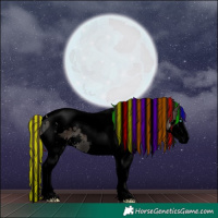 Horse Color:Void Painted White Spotted Liver Chestnut Ice Splash Tobiano