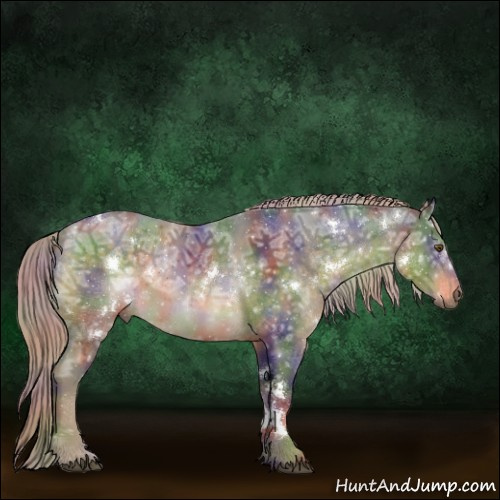 Horse Color:Nacre White Spotted Chocolate Palomino Ice Sabino Rabicano 