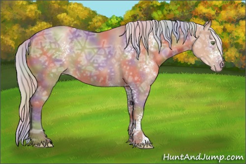 Horse Color:Nacre White Spotted Silver Sable Champagne Ice 