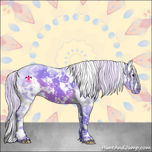 Horse Color:Watercolor White Spotted Silver Black Appaloosa 