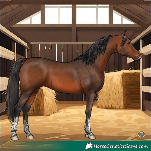 Horse Color:Bay Sabino Tobiano