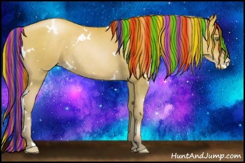 Horse Color:Painted White Spotted Classic Champagne Roan Pearl Rabicano 