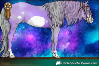 Horse Color:Watercolor Gold Champagne Frame Rabicano