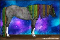 Horse Color:Painted Midnight Liver Red Onyx Ice Roan Pearl 