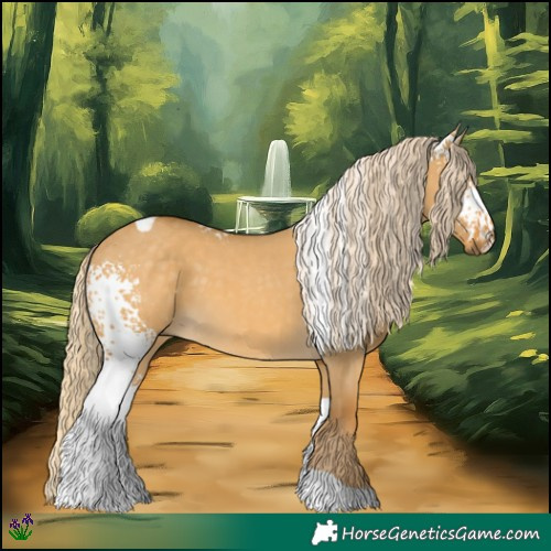 Horse Color:White Spotted Palomino Dun Tobiano 