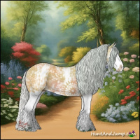 Horse Color:Watercolor White Spotted Silver Bay Dun Splash 