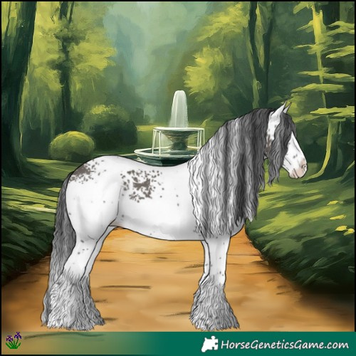 Horse Color:White Spotted Grullo Splash 