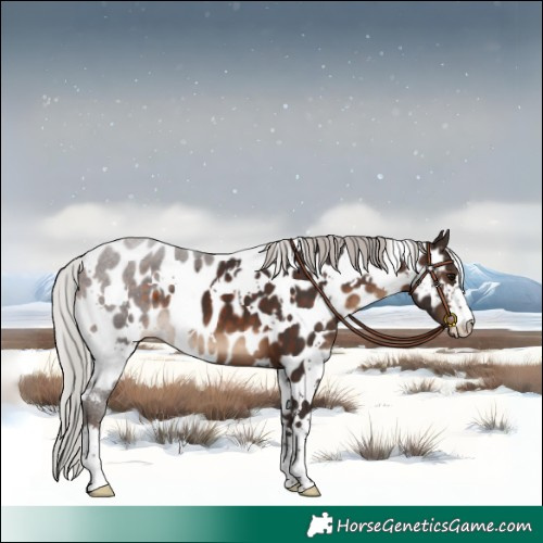 Horse Color:White Spotted Silver Brown Appaloosa 