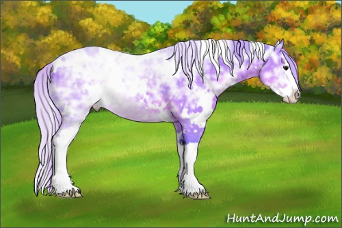 Horse Color:Watercolor White Spotted Silver Black Ice Sabino Splash 