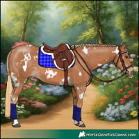 Horse Color:White Spotted Chestnut Rabicano 