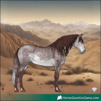 Horse Color:Platinum Chocolate Buckskin Dun 