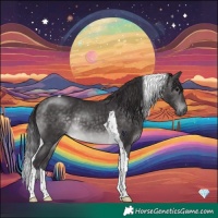 Horse Color:Platinum Buckskin Tobiano 