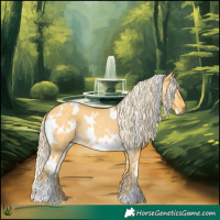 Horse Color:White Spotted Palomino Dun Rabicano 