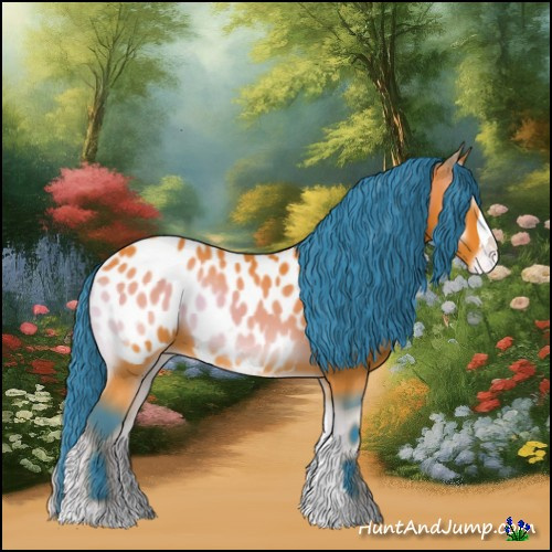 Horse Color:Watercolor Bay Onyx Appaloosa