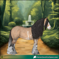 Horse Color:Bay Dun Sabino Splash Rabicano 