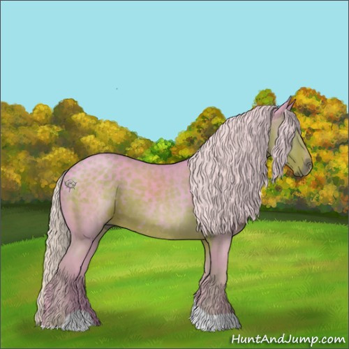 Horse Color:Watercolor Silver Smoky Black Tobiano Rabicano 