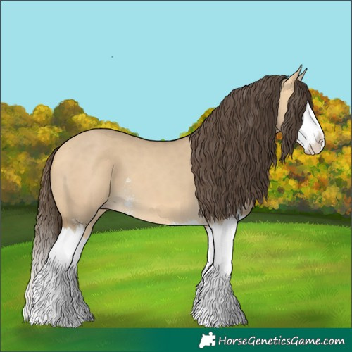 Horse Color:Amber Cream Champagne Dun Sabino Splash 