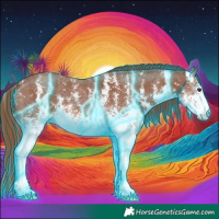 Horse Color:Thunderstruck White Spotted Chestnut Sabino 