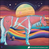 Horse Color:Thunderstruck Watercolor Silver Bay 