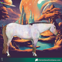 Horse Color:Nacre Red Dun Roan Tobiano 